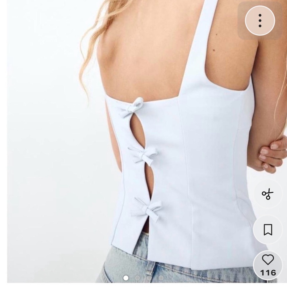 Zara bow back halter top NWT